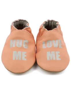 Robeez Krabbelschuhe^Leder-Krabbelschuhe "Stay Home Veg" in Rosa