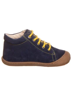 Naturino Lauflernschuhe^Leder-Lauflernschuhe "Coco" in Dunkelblau/ Gelb