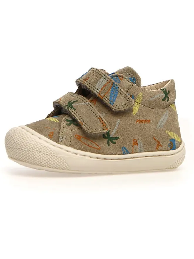 Leder-Lauflernschuhe "Cocoon" in Khaki>Naturino Best