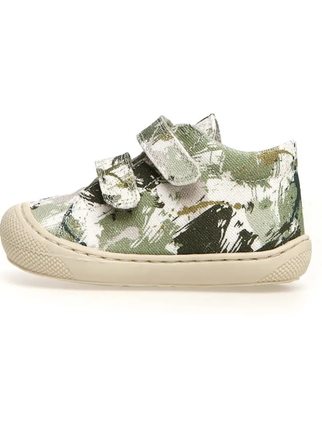 Leder-Lauflernschuhe "Cocoon" in Khaki>Naturino