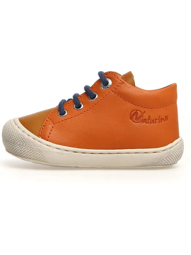 Leder-Lauflernschuhe "Cocoon" in Orange>Naturino Clearance