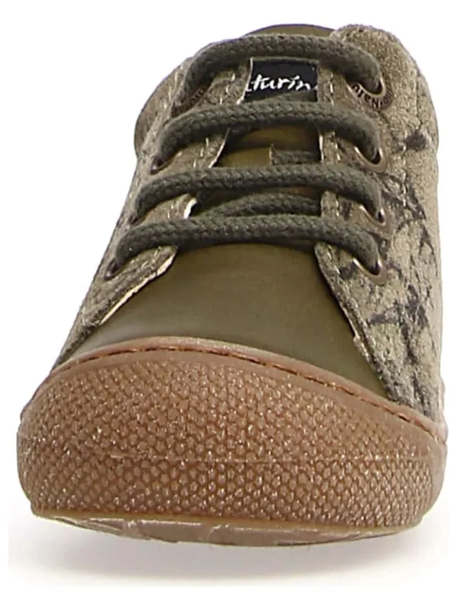 Leder-Lauflernschuhe "Cocoon" in Grün>Naturino