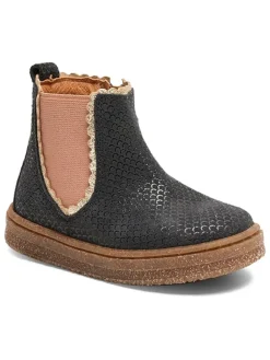 Leder-Lauflernschuhe in Dunkelblau>bisgaard Online