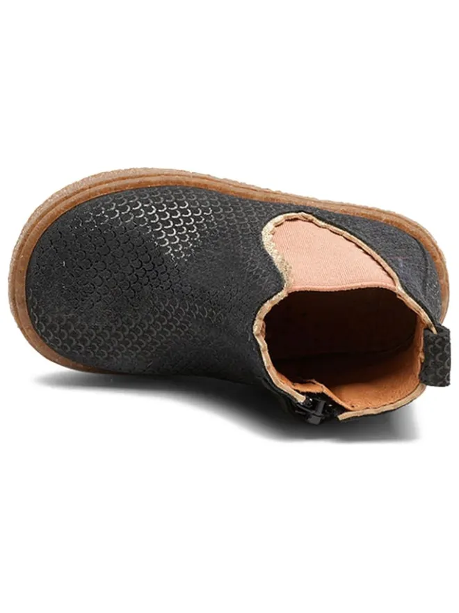 Leder-Lauflernschuhe in Dunkelblau>bisgaard Online
