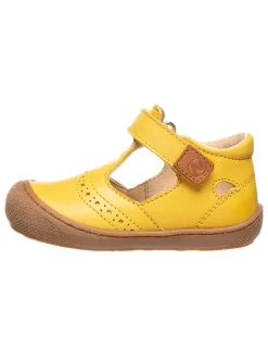 Leder-Lauflernschuhe in Gelb>Naturino