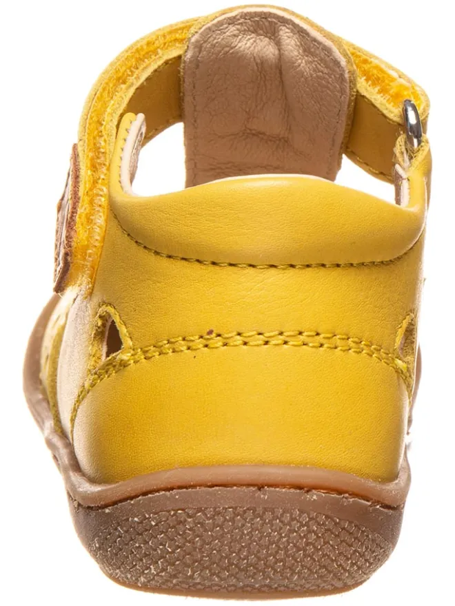 Leder-Lauflernschuhe in Gelb>Naturino