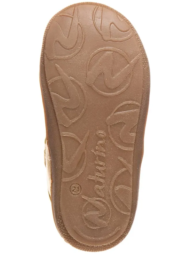 Leder-Lauflernschuhe in Gelb>Naturino