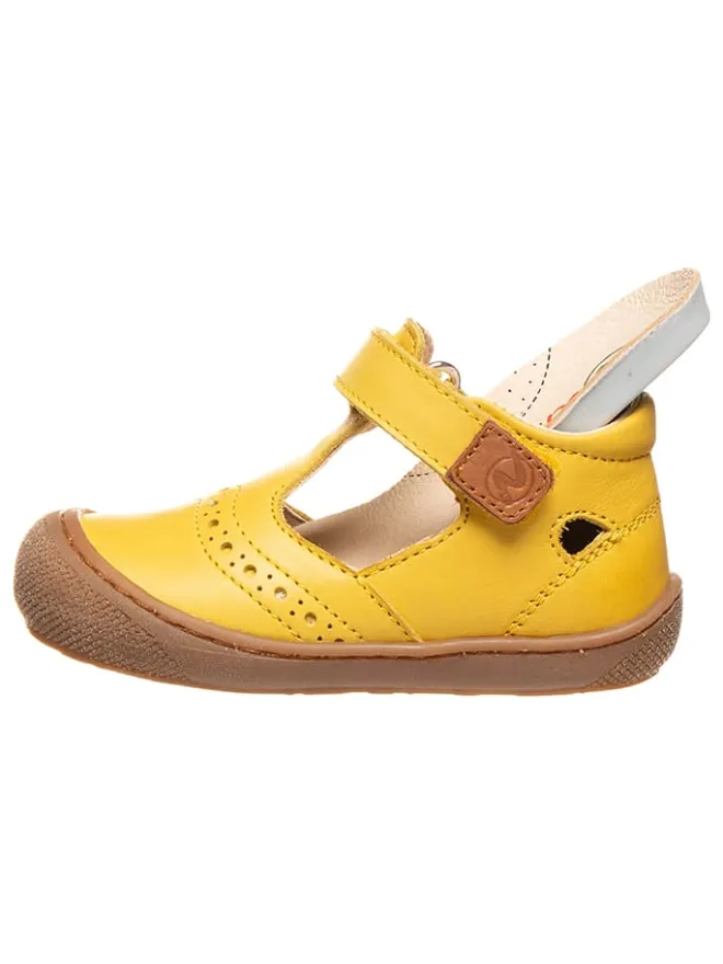 Leder-Lauflernschuhe in Gelb>Naturino
