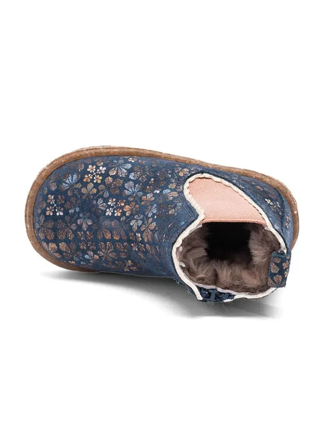 bisgaard Lauflernschuhe^Leder-Lauflernschuhe "Siggi" in Blau/ Rosa