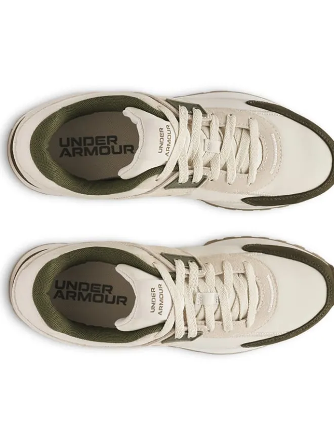 Leder-Laufschuhe in Beige/ Khaki>Under Armour Online