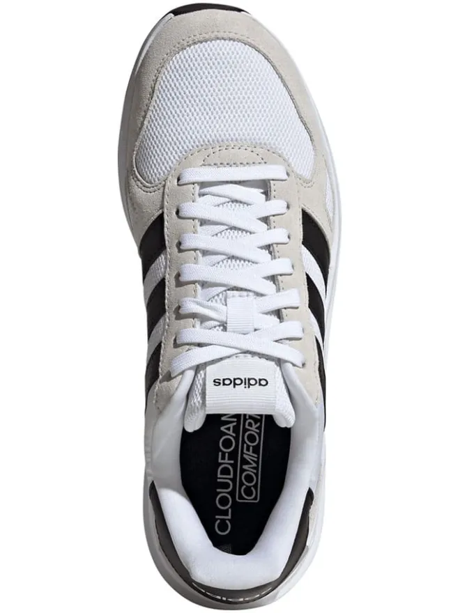 Leder-Laufschuhe "Run 84" in Weiß/ Schwarz/ Beige>adidas Sale