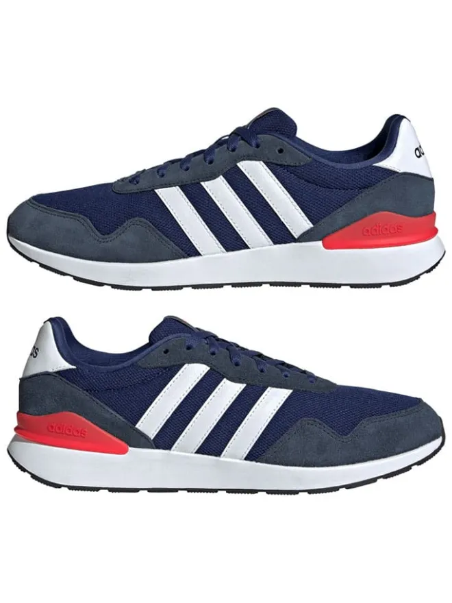 adidas Sneakers^Leder-Laufschuhe "RUN 60s" in Dunkelblau/ Rot/ Weiß