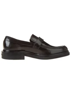 Calvin Klein Halbschuhe^Leder-Loafer in Schwarz