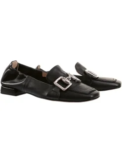 Högl Halbschuhe^Leder-Mokassins "Amina" in Schwarz