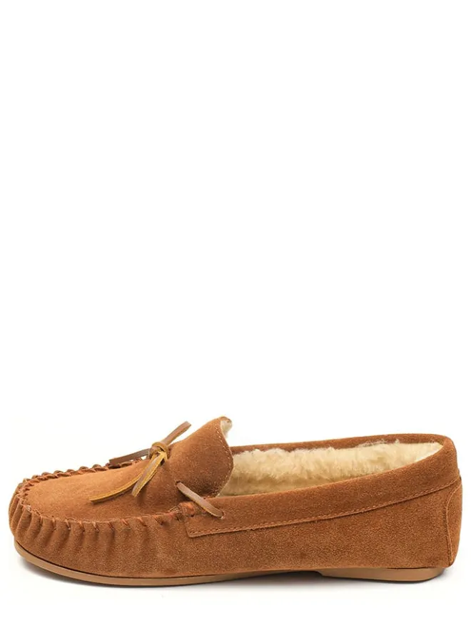 ISLAND BOOT Halbschuhe^Leder-Mokassins "Anor" in Hellbraun