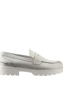 Högl Halbschuhe^Leder-Mokassins "Bailey" in Silber