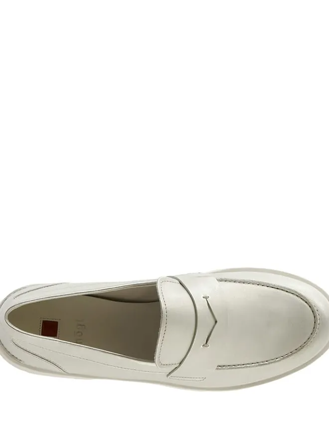 Högl Halbschuhe^Leder-Mokassins "Bailey" in Silber
