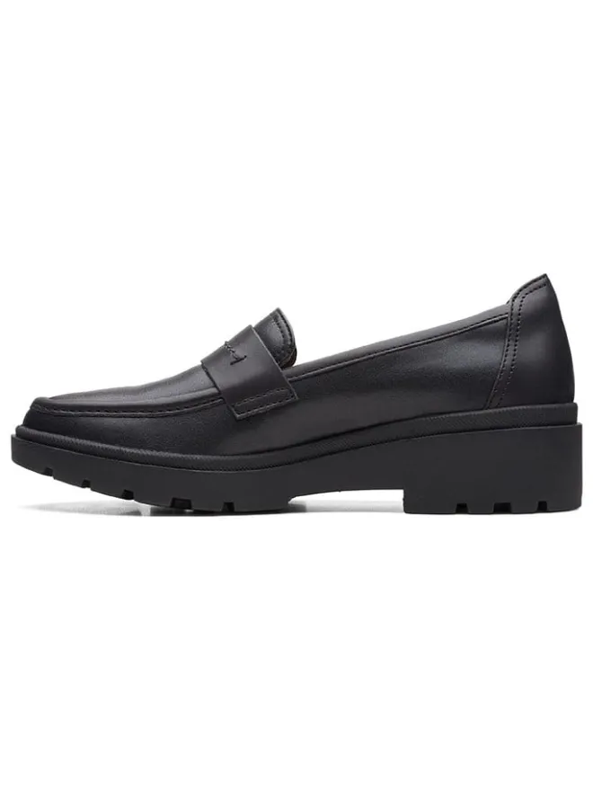 Clarks Halbschuhe^Leder-Mokassins "Calla Ease" in Schwarz