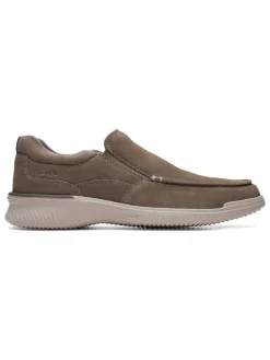 Clarks Halbschuhe^Leder-Mokassins "Donaway" in Taupe