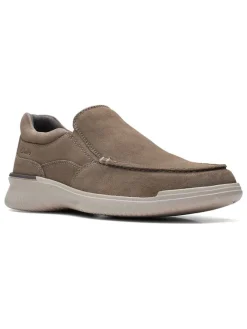 Clarks Halbschuhe^Leder-Mokassins "Donaway" in Taupe