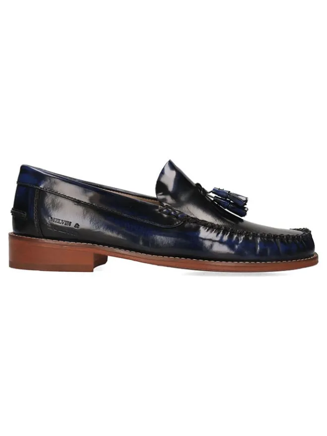 Leder-Mokassins "Edward" in Dunkelblau>MELVIN & HAMILTON New