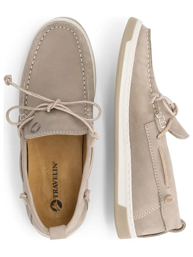 TRAVELIN' Halbschuhe^Leder-Mokassins "Falmouth" in Grau