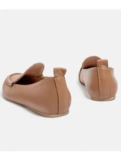 loft37 Halbschuhe^Leder-Mokassins in Beige