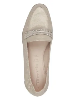 Tamaris Halbschuhe^Leder-Mokassins in Beige