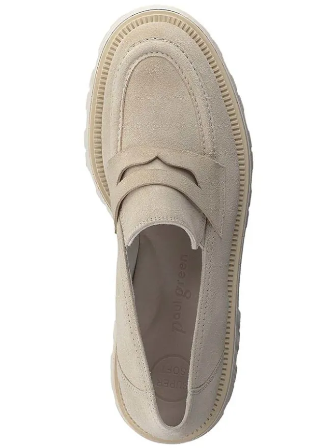 Paul Green Halbschuhe^Leder-Mokassins in Beige