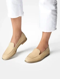 Leder-Mokassins in Beige><noscript><img width=