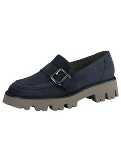 Paul Green Halbschuhe^Leder-Mokassins in Blau