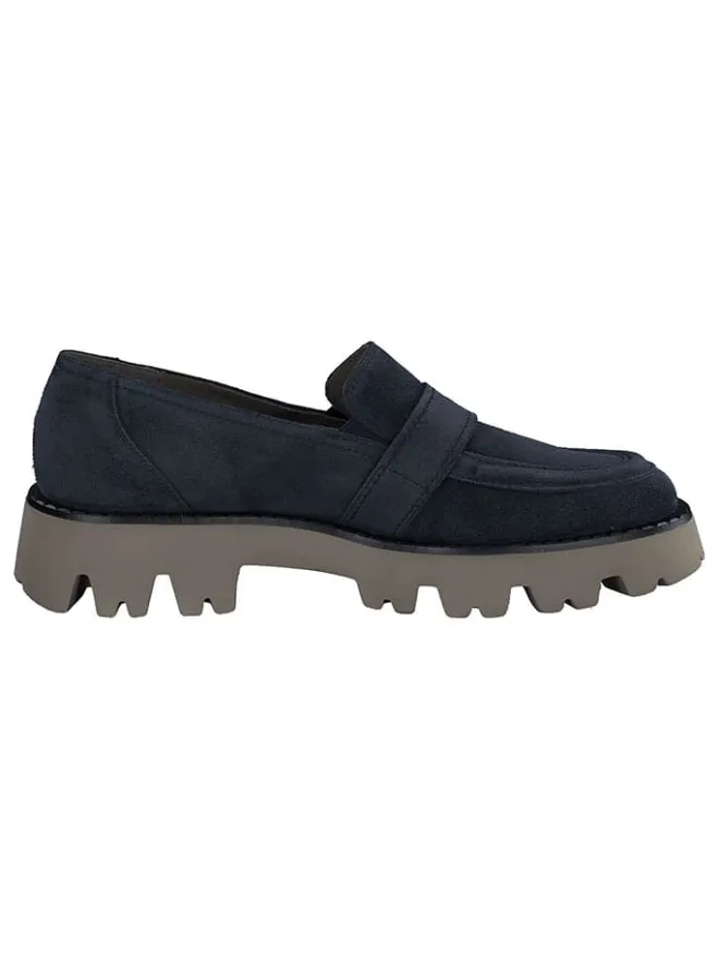 Paul Green Halbschuhe^Leder-Mokassins in Blau
