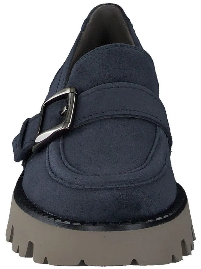 Paul Green Halbschuhe^Leder-Mokassins in Blau