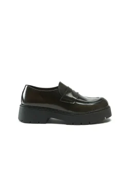 Frank Daniel Halbschuhe^Leder-Mokassins in Braun