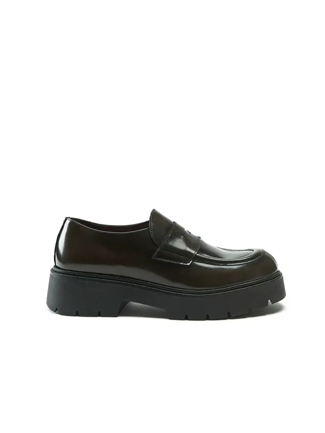 Frank Daniel Halbschuhe^Leder-Mokassins in Braun