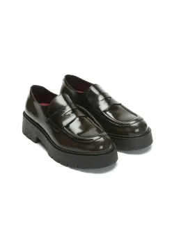 Frank Daniel Halbschuhe^Leder-Mokassins in Braun
