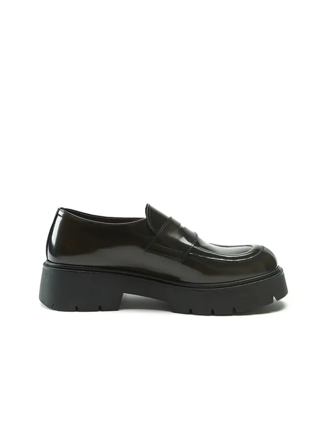 Frank Daniel Halbschuhe^Leder-Mokassins in Braun