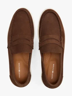 Leder-Mokassins in Braun><noscript><img width=
