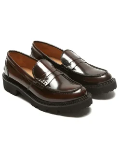 Leder-Mokassins in Braun><noscript><img width=