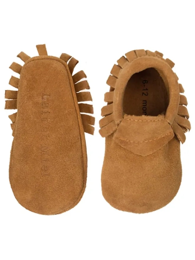 Leder-Mokassins in Cognac>Lait et Miel Online