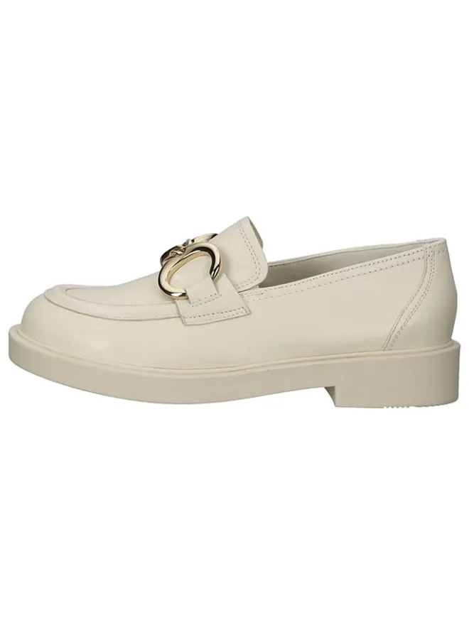 Leder-Mokassins in Creme>Paul Green Sale
