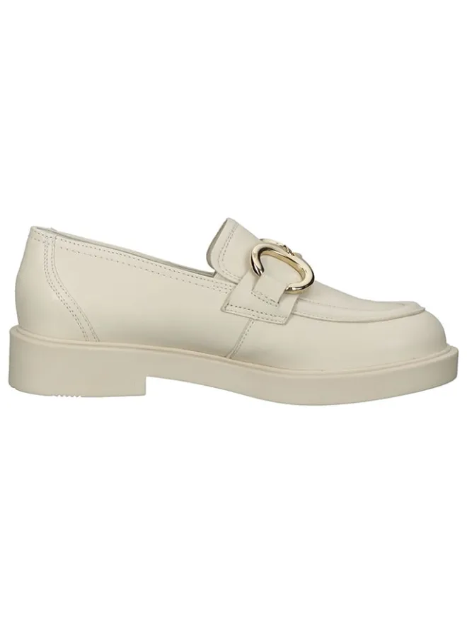 Leder-Mokassins in Creme>Paul Green Sale