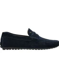 Leder-Mokassins in Dunkelblau>Wojas Outlet