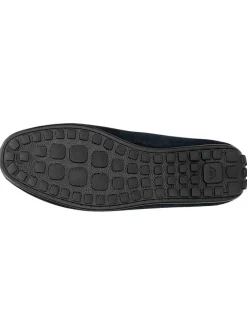 Leder-Mokassins in Dunkelblau><noscript><img width=