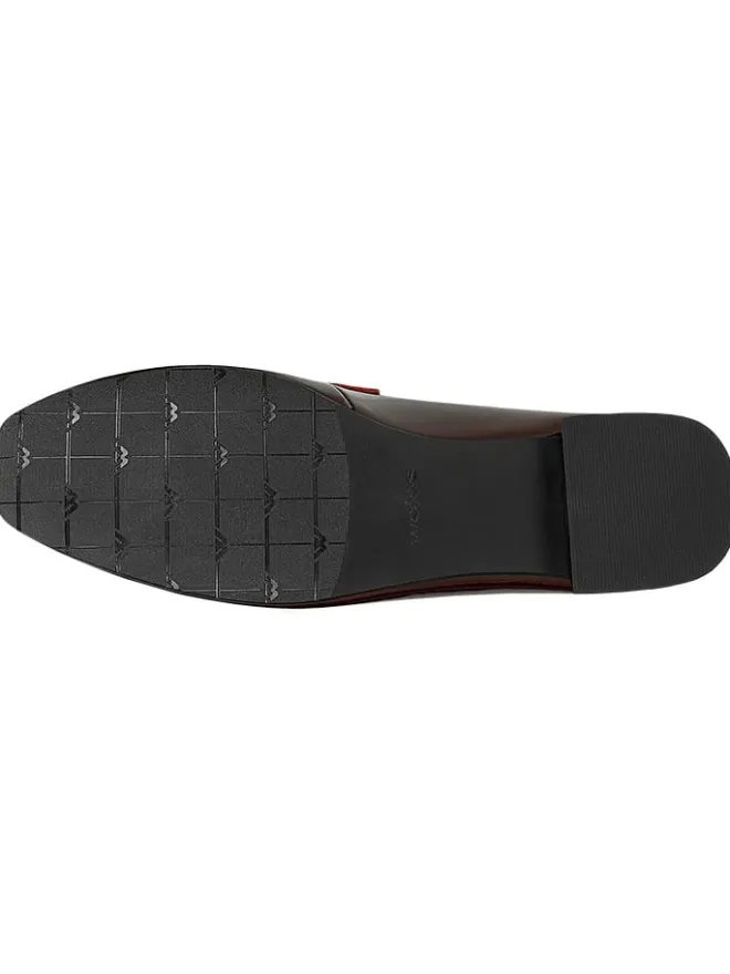 Wojas Halbschuhe^Leder-Mokassins in Dunkelrot