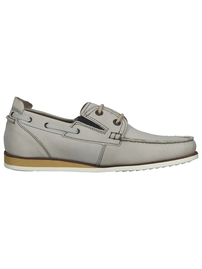 Fretz Men Halbschuhe^Leder-Mokassins in Grau