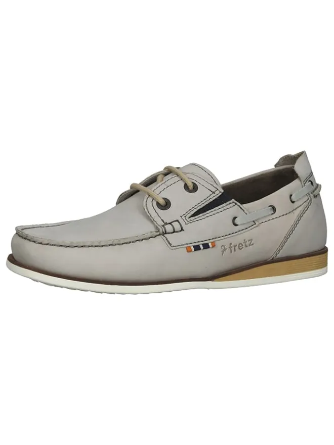Fretz Men Halbschuhe^Leder-Mokassins in Grau