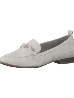 Tamaris Halbschuhe^Leder-Mokassins in Grau