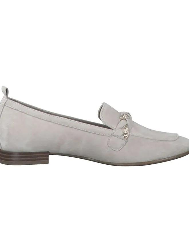 Tamaris Halbschuhe^Leder-Mokassins in Grau