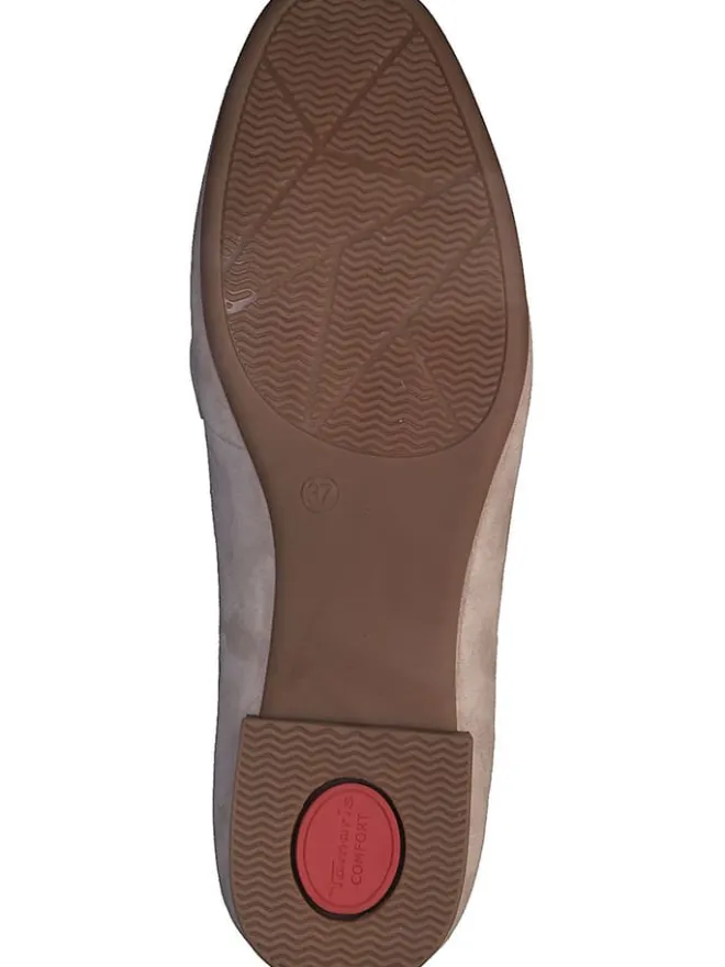 Tamaris Halbschuhe^Leder-Mokassins in Grau